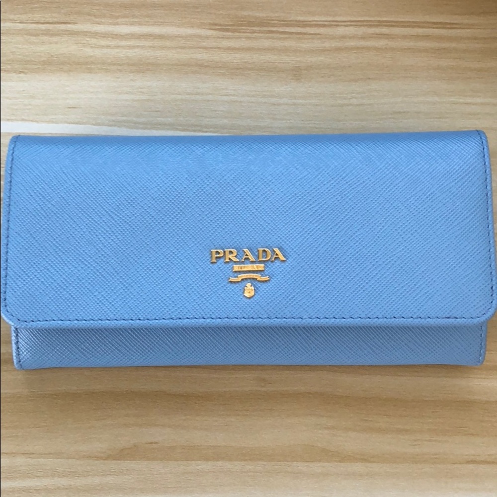 Prada large saffiano wallet